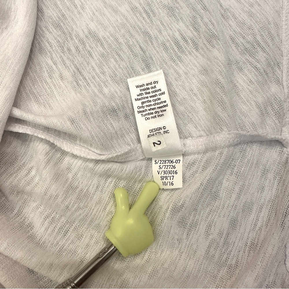 NWT Athleta Breezy Tank, white, flowy A-line, size S - Picture 7 of 11